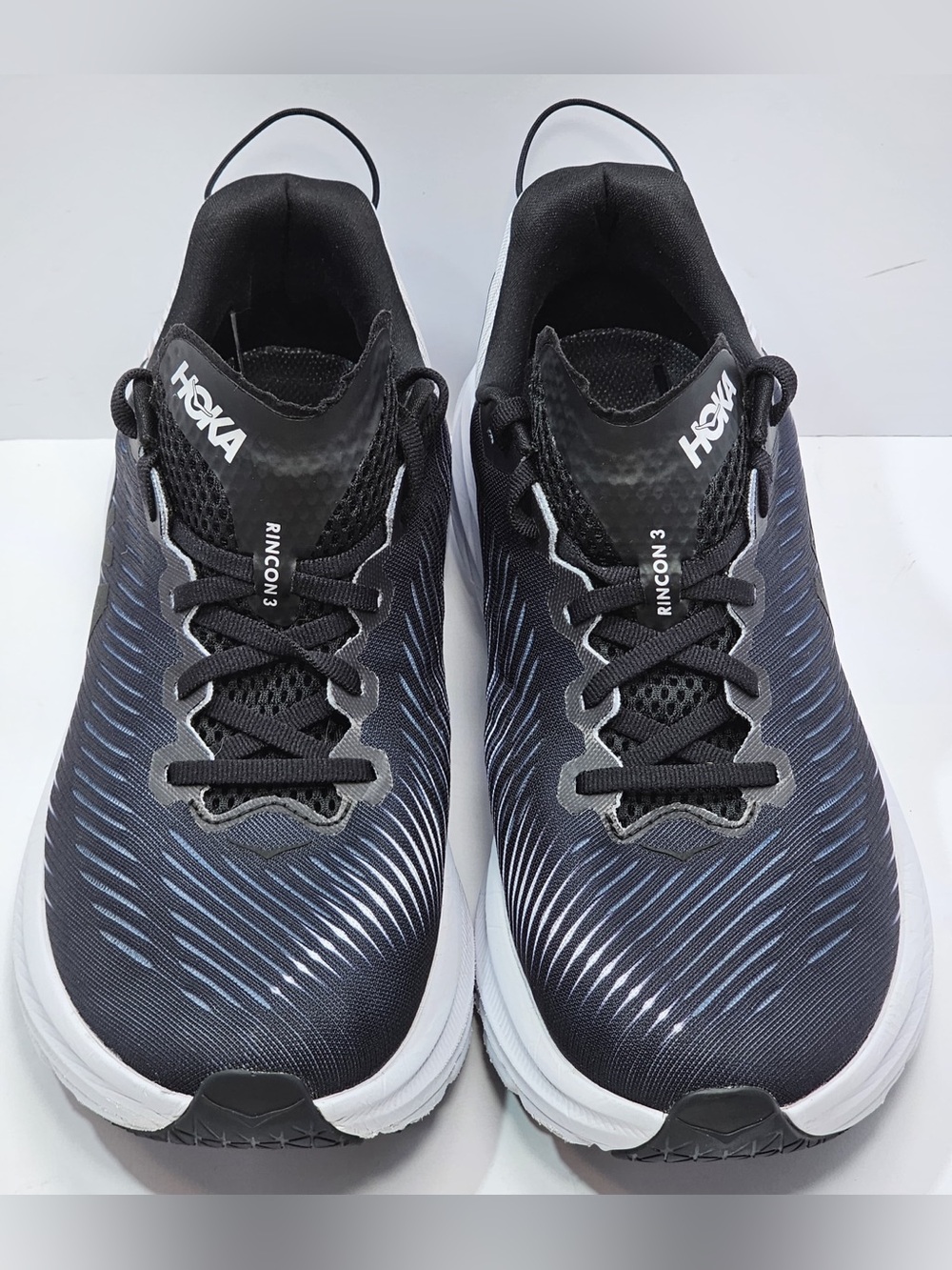 HOKA Rincon 3 Women’s Running Shoes Black White Size 10
